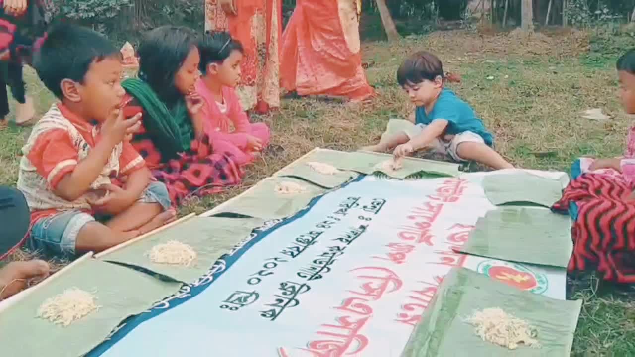 Noodles Cooking for Cute Village Children. #02