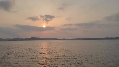 Korea's sunset sea