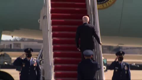 president joe biden falls on air force one stairs