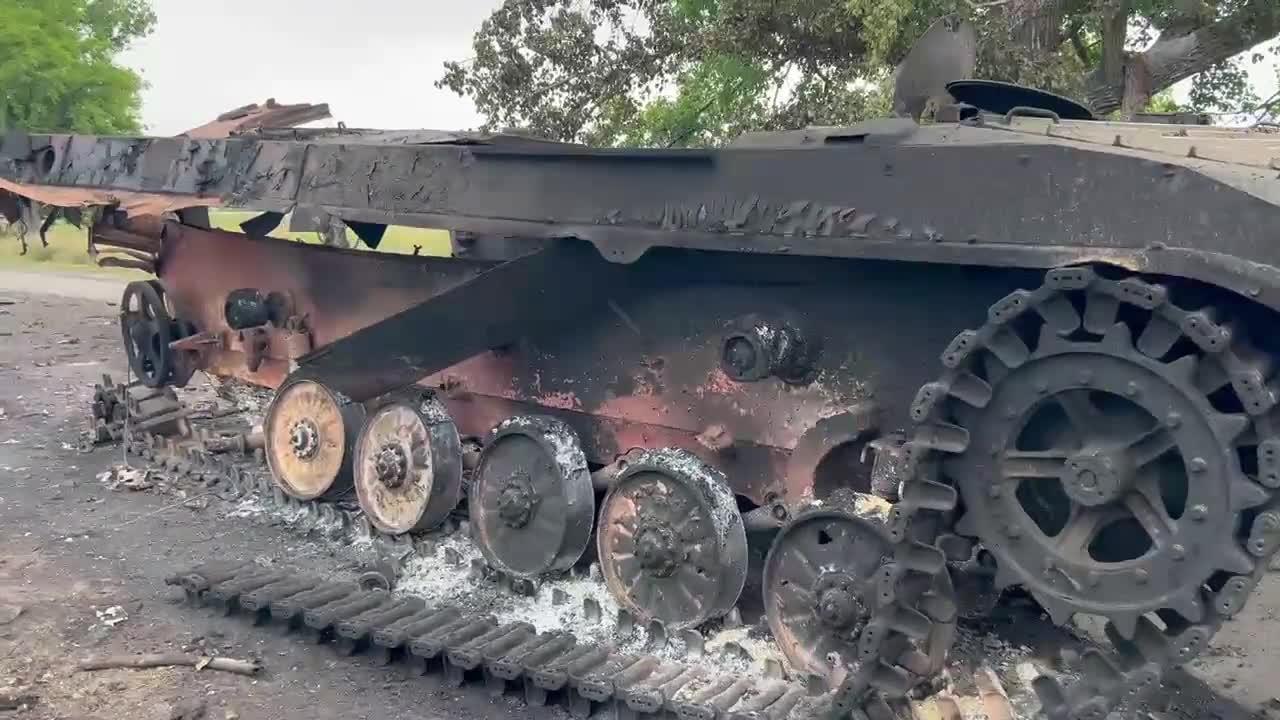 Destroyed Ukrainian BMP on the Artemovsk-Seversk highway.