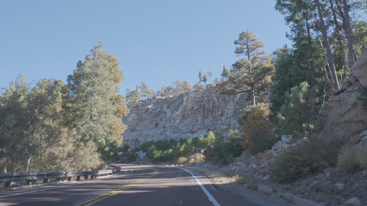 Driving up mount Lemon Part 4 (into the trees)