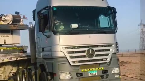 Massive Heavy Crane on the Move! 🚛💥 Lowboy Trailer Shipping Power