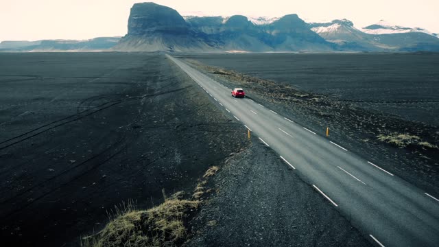 Driving in Beautiful Desert