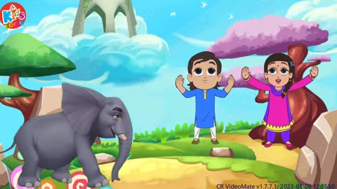 Hathi Raja Kaha Chale हाथी राजा कहाँ चले Hindi Nursery Rhymes Hindi Balgeet #hindi #poem(9)