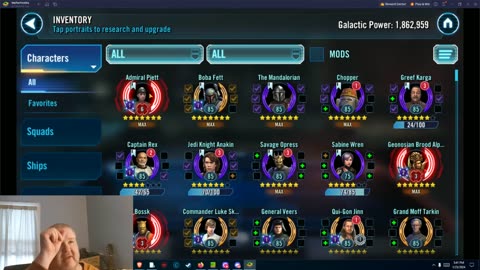Star Wars Galaxy of Heroes Original F2P account update 5