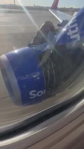 Engine cover ripped off during flight of Boeing 737-800 heading to Houston, returns to Denver