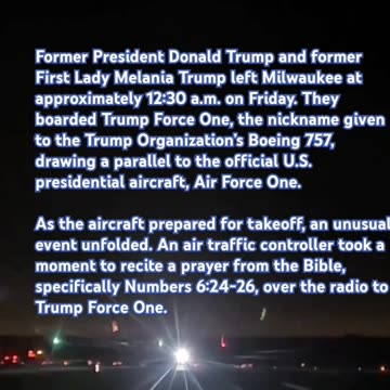 THE LORD BLESS THEE AND KEEP THEE FOR DONALD TRUMP FORCE ONE.#trumpfamily #airlines #NUMBERS6:24