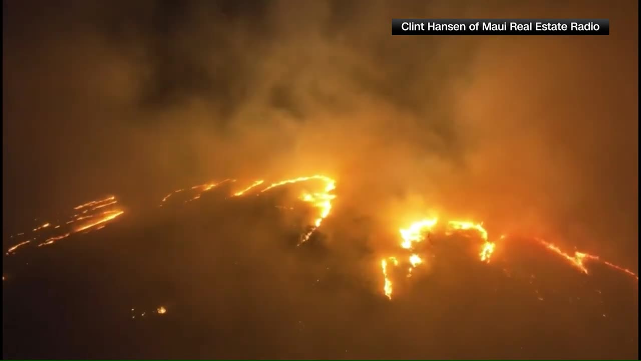 #1 VIDEO | DRONE FOOTAGE SHOWS BLAZE OVER HAWAII AS WILDLIFE FORCE EVACUATIONS