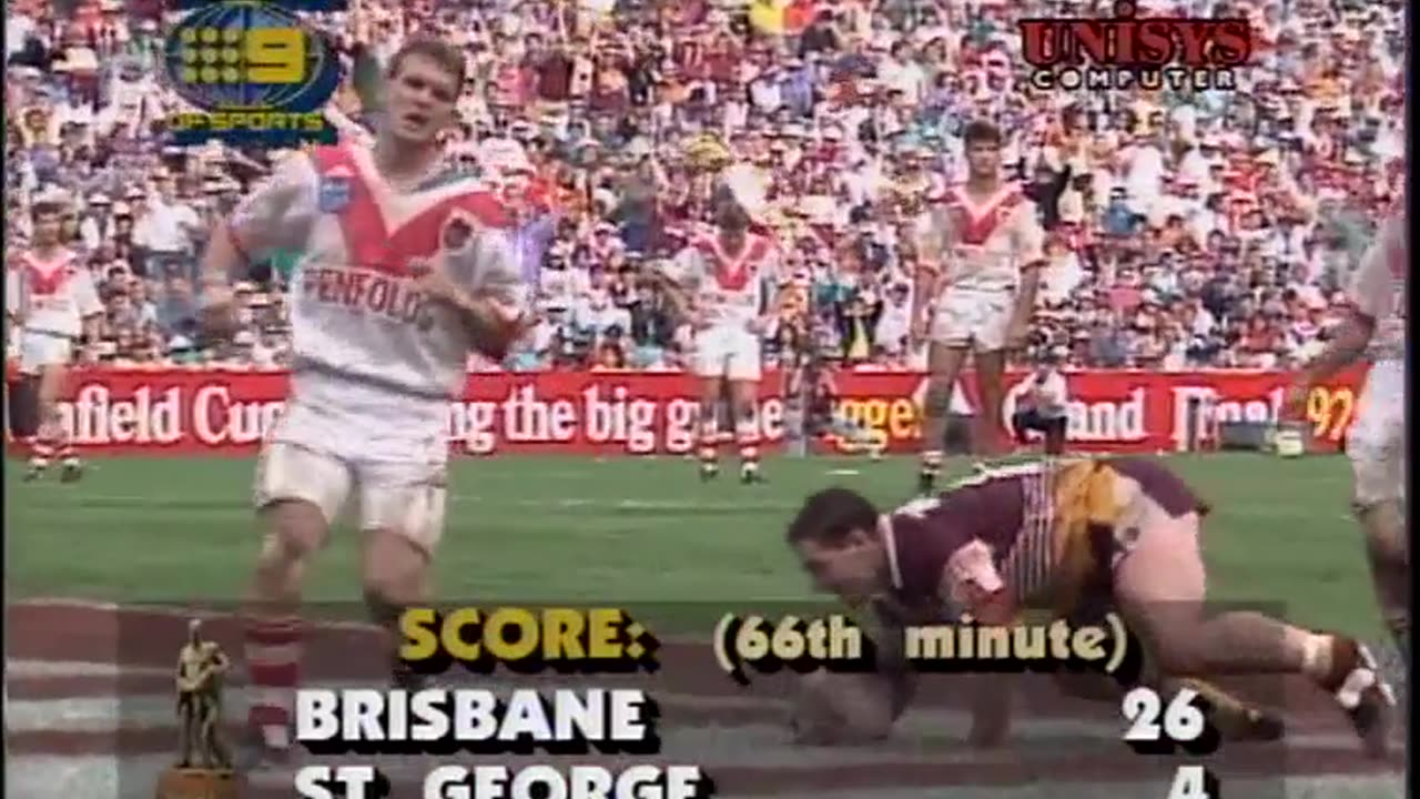 1992 Rugby League NSWRL Garnd Final: Brisbane Broncos Vs St Geaorge Dragons