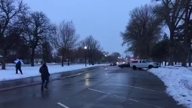 Car u turn hit person drives away