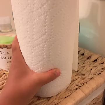 Paper towel roll magic trick