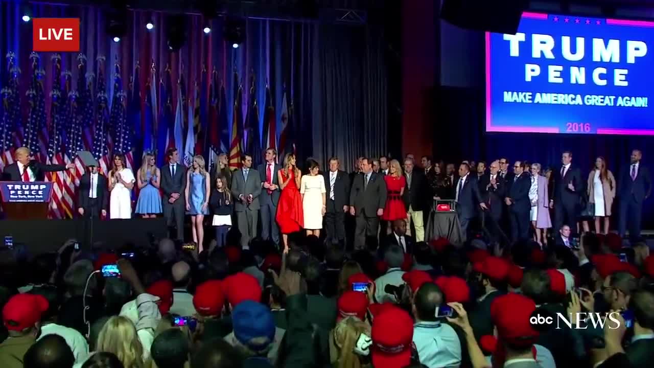 Donald J. Trump Full Victory Speech after becoming President-elect 2016