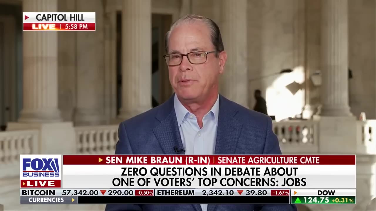 Sen. Mike Braun: Biden-Harris admin engineered bigger government, 'very weak' mainstream economy