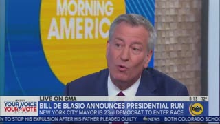 Bill de Blasio in first interview since announcing WH bid