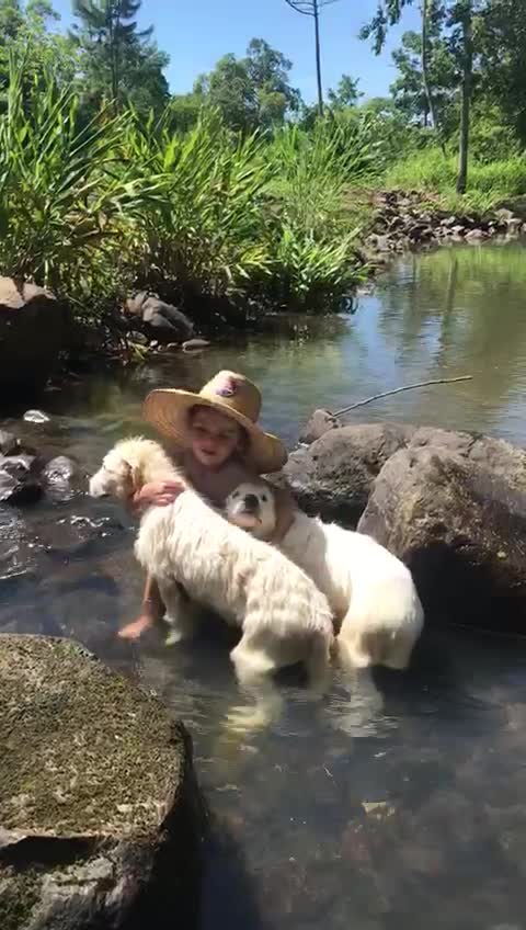 dia de banho com os aumigos