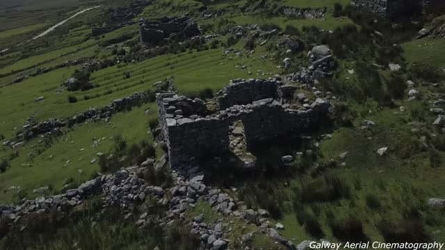 Eerie deserted village in Ireland filmed from drone