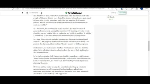 Rochester, Minn. think tank cancelled by country club liberals