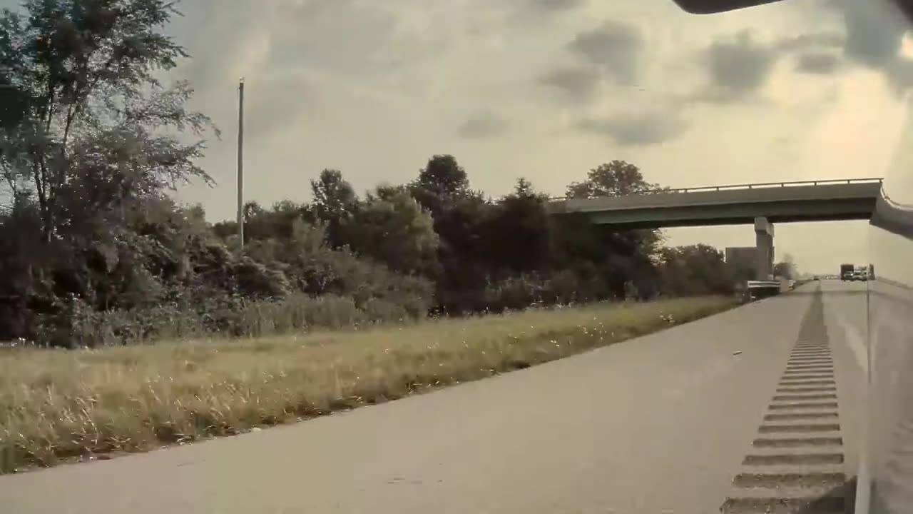 Convertible Tire Blowout on the Interstate