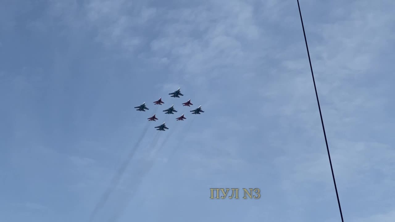 Su-57, "White Swan", "Cuban Diamond", the letter Z and the flag of Russia