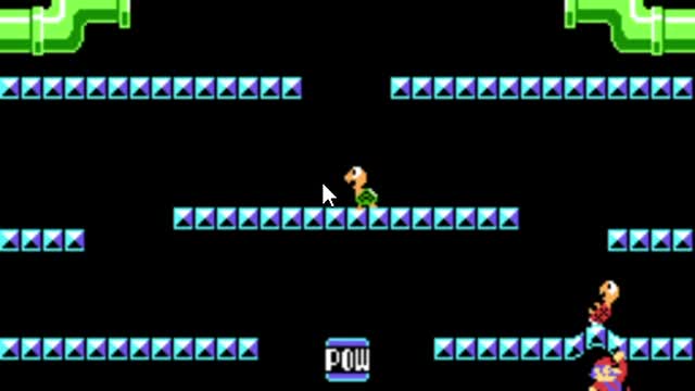 The first Mario Brothers game play