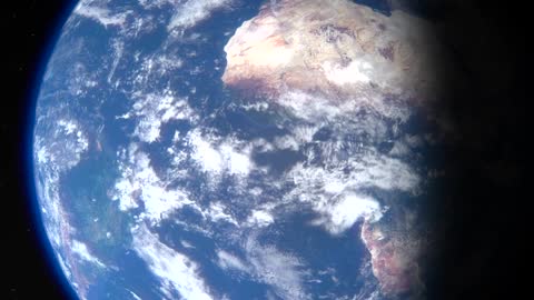 Earth rotates up close in seconds