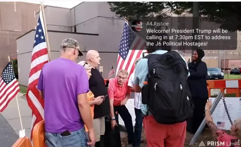 PRESIDENT TRUMP calls Protesters Outside the DC Gulag -- During Nightly Vigil!
