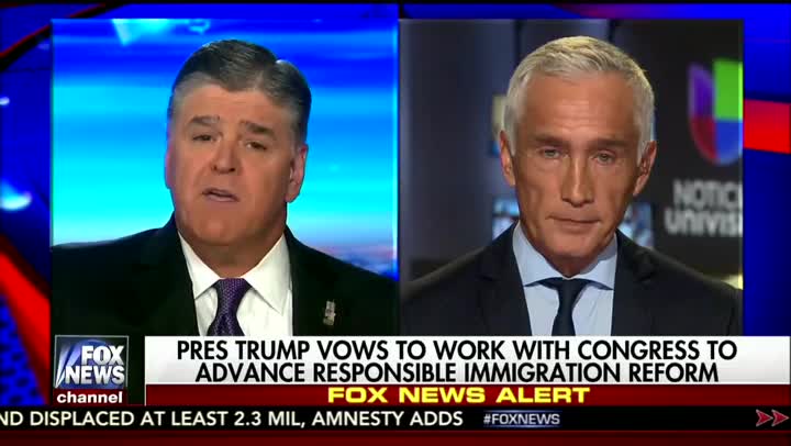 Sean Hannity And Jorge Ramos Battle Over DACA and Constitution