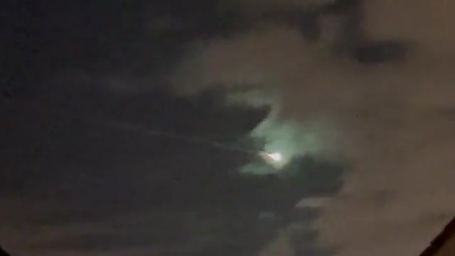 Meteor streaking across southern Scotland and northern England.