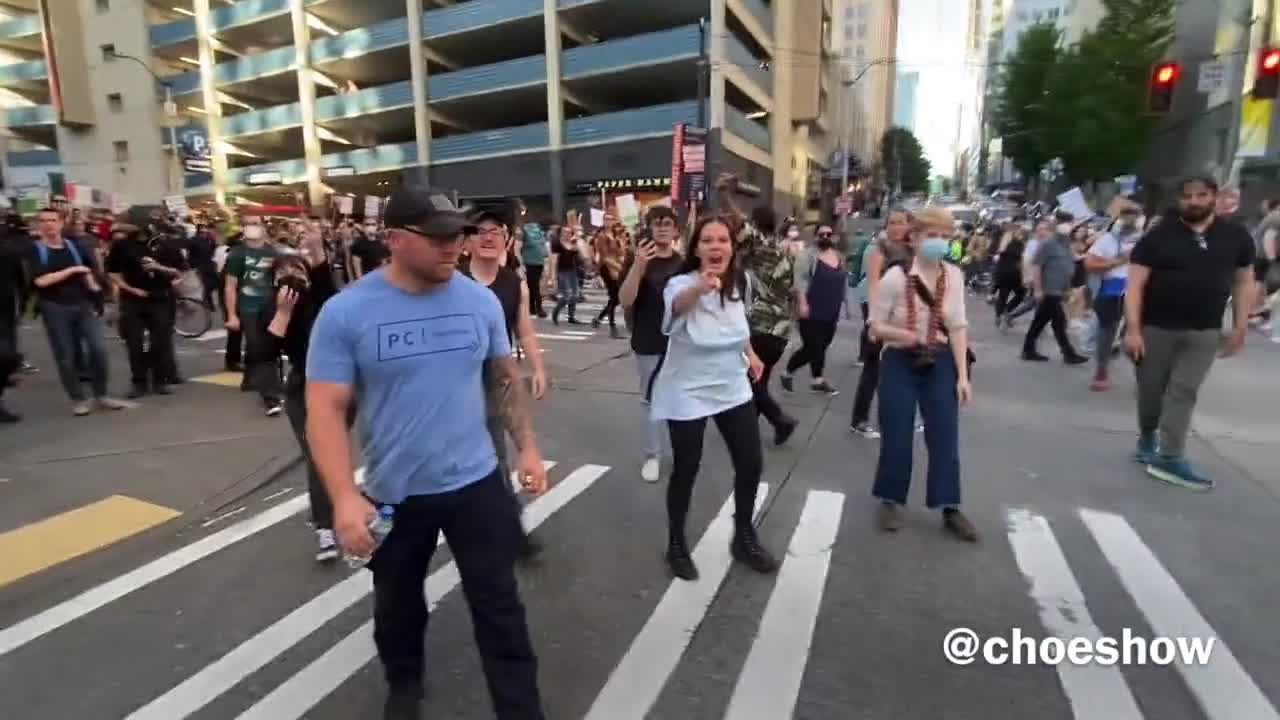 I was trying to record Antifa trying to break windows. The far left activists spotted me