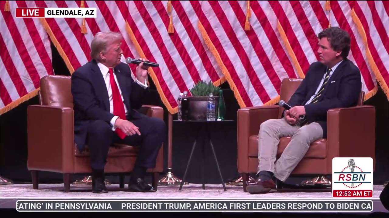 Tucker Carlson and President Trump… Glendale; October surprise? 10/31/24 🏌🏼‍♂️