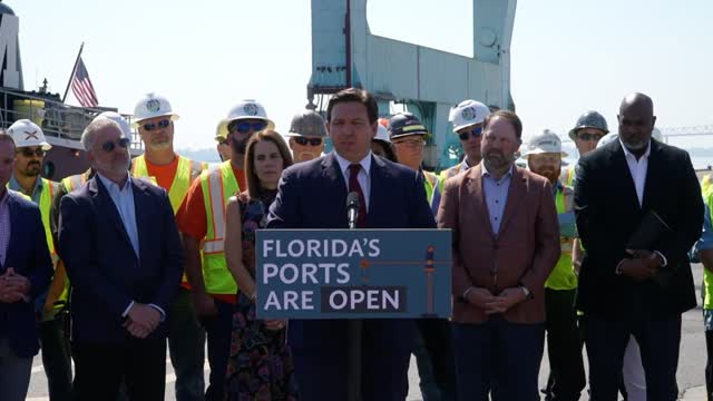 A journalist asks Gov. DeSantis about the so-called "Don't Say Gay Bill."