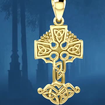 Celtic Tree of Life Gold Cross: A Stunning Halloween Accessory