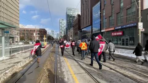 Cold Canadian winter protest