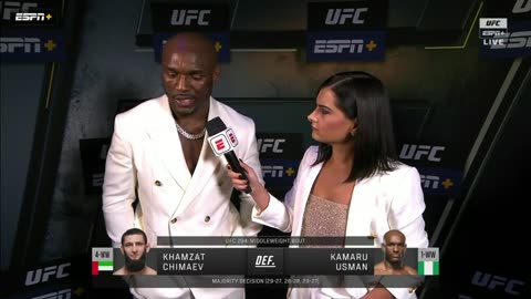 Kamaru Usman after on his loss to Khamzat Chimaev