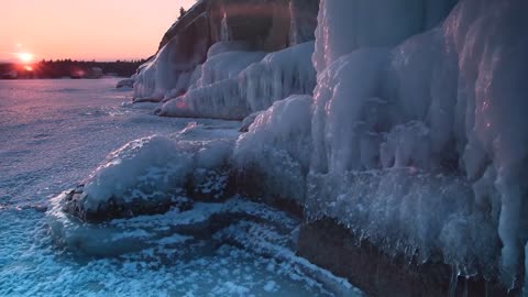 glacier in the ocean