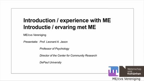 Introduction / Experience with Epidemic M.E. - Leonard Jason (Psychologist)