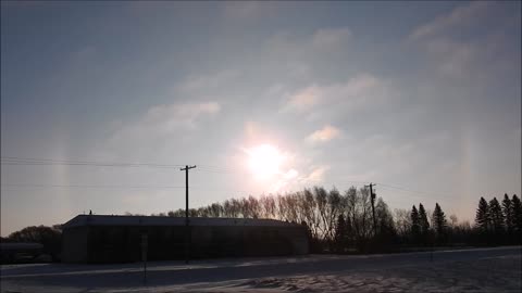 Sun Dogs Over The Apartment Block