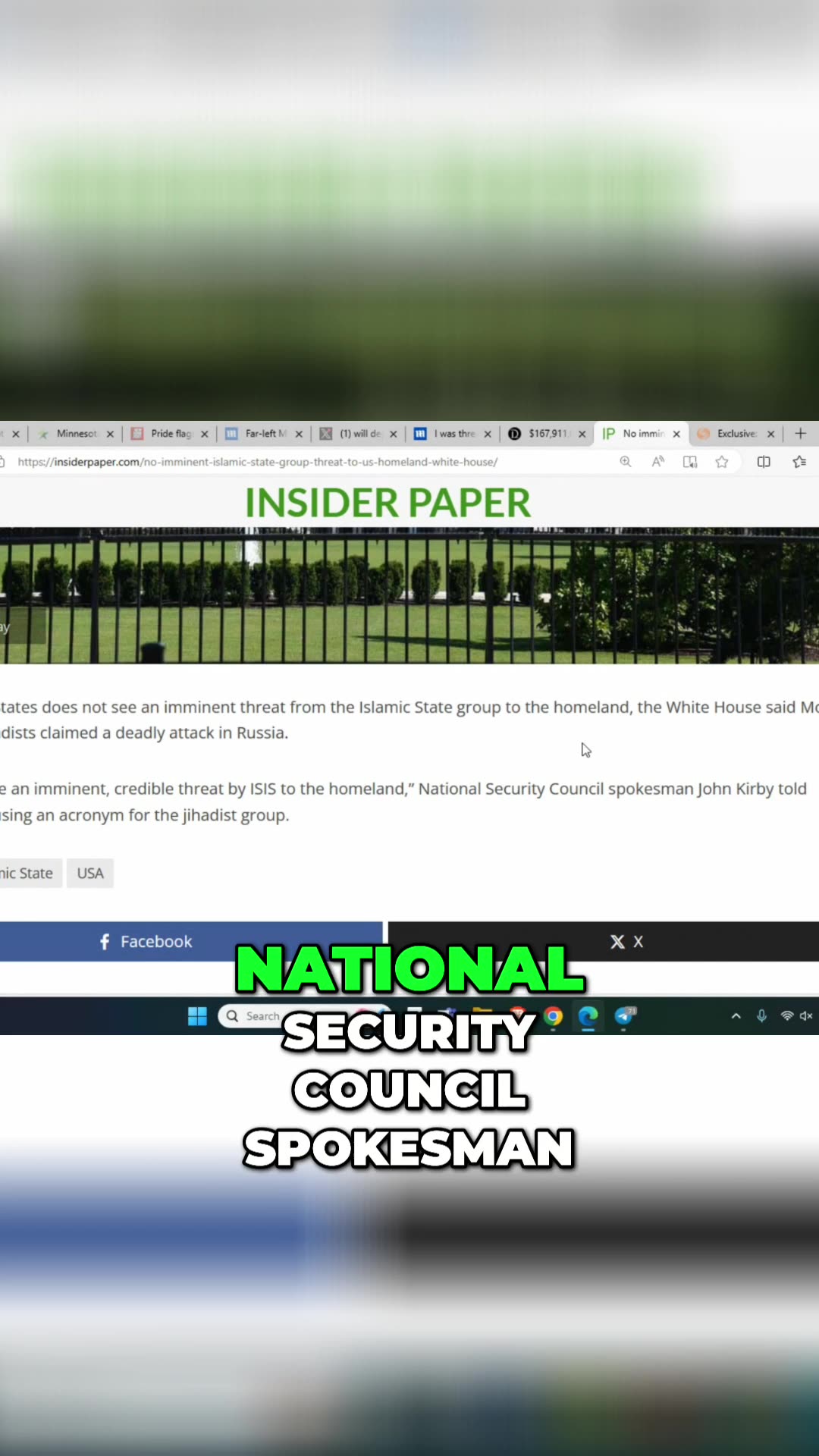 No Imminent Threat from ISIS to US Homeland, White House Says