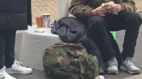 asking food for homeless