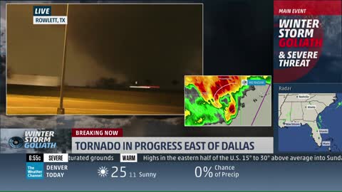 EF4 Rowlett TX tornado Weather Channel live December 26, 2015