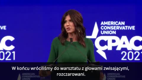 Patriotyczne przemówienie Kristi Noem, gubernator Południowej Dakoty na konferencji CPAC | Napisy PL