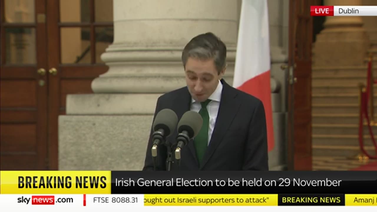 Irish prime minister announces a date for general election