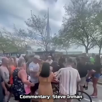 Nudist bike riders meet angry citizens