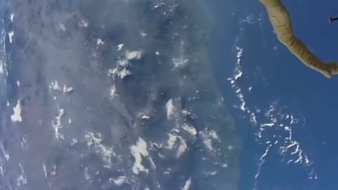 Astronauts pov during a space walk