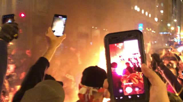 blm flag being burned by Patriots