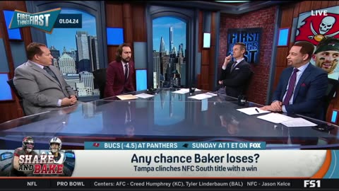 FIRST THINGS FIRST Nick Wright reacts Bucs clinch NFC South title with a win