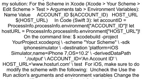 Accessing user defined variables passed in from xcodebuild command line