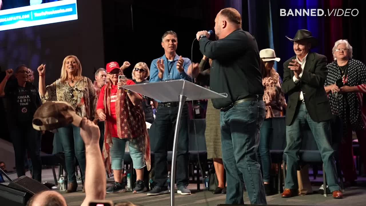 Alex Jones Delivers Powerful Speech At Reawaken America Tour