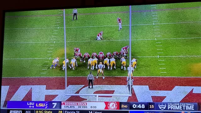 Alabama 14 LSU 7