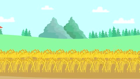 Farm work - Combine Harvester and Tractor They work hard | Fairy tale about Farmers - Bazylland
